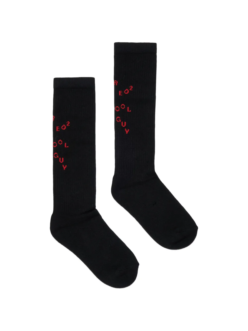 DSQUARED2 KIDS logo-knit ribbed socks - Nero