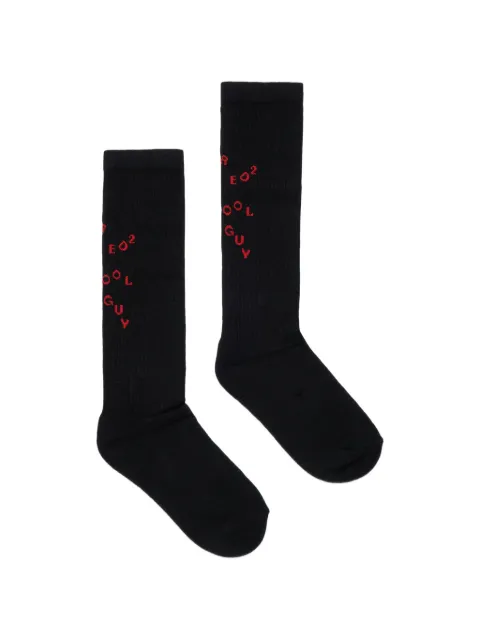DSQUARED2 KIDS logo-knit ribbed socks