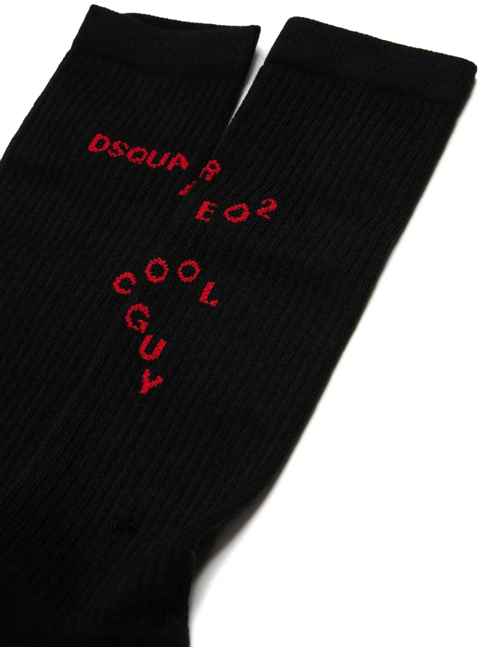  Dsquared2 Kids Calcetines De Canalé Con Logo - Negro 