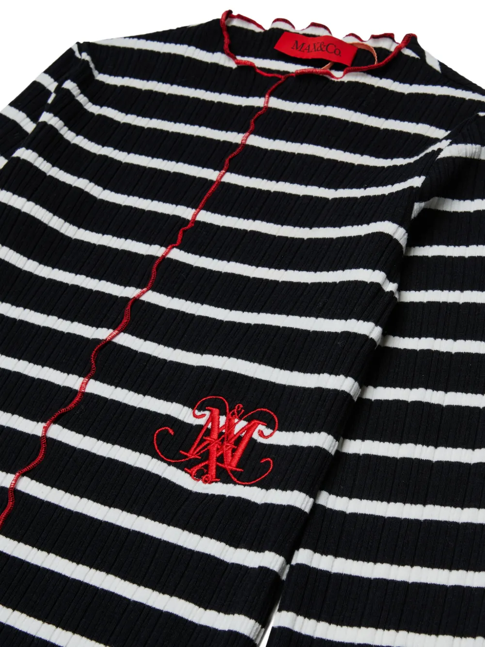 MAX&Co. Kids Gestreepte jurk Zwart