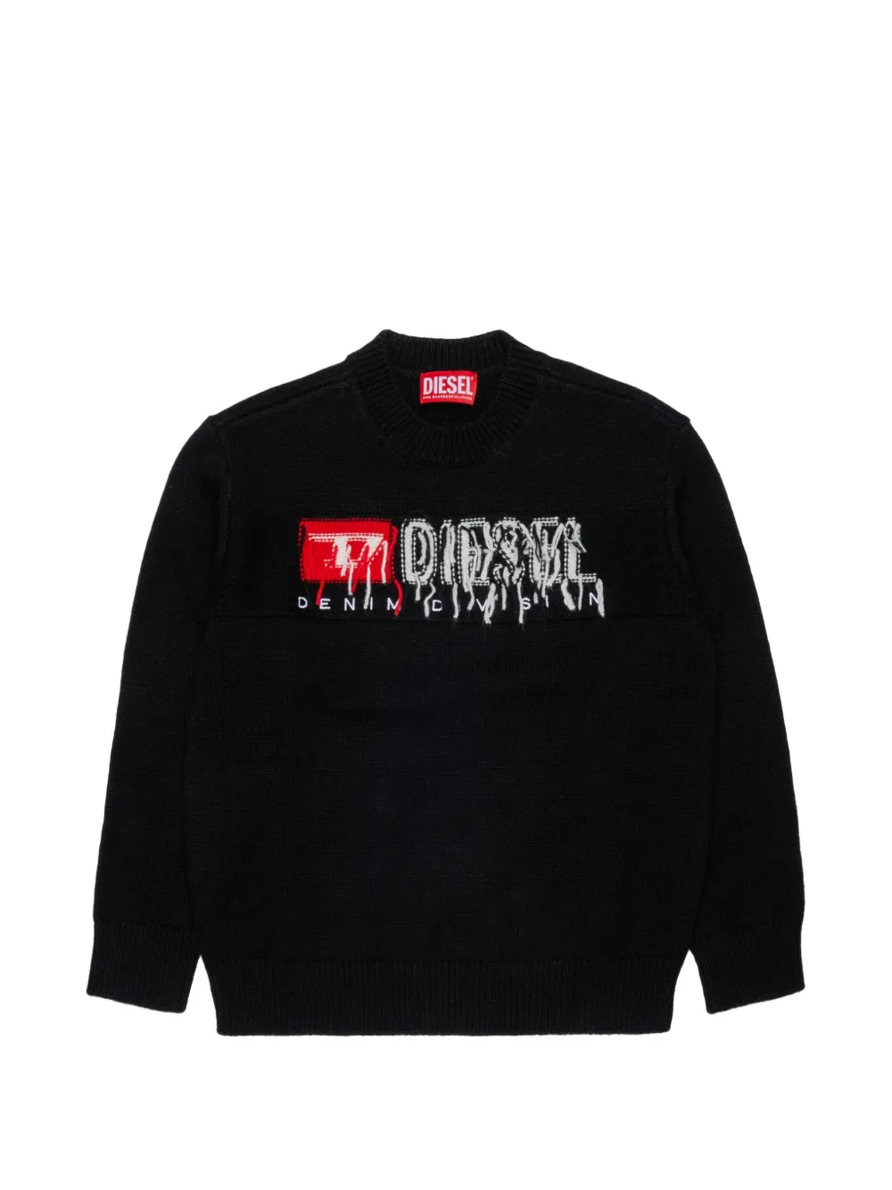 Diesel Kids Maglione con ricamo - Nero