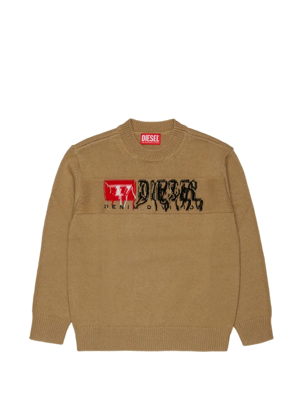 Diesel Kids Maglione con ricamo - Marrone