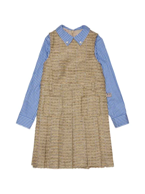 Nº21 Kids bouclé-knit layered dress