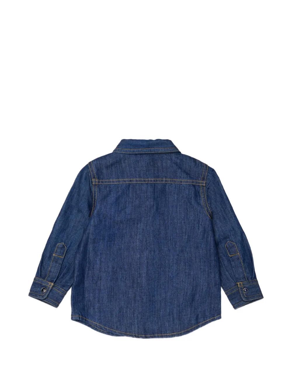 Diesel Kids Spijkershirt met geborduurd logo Blauw