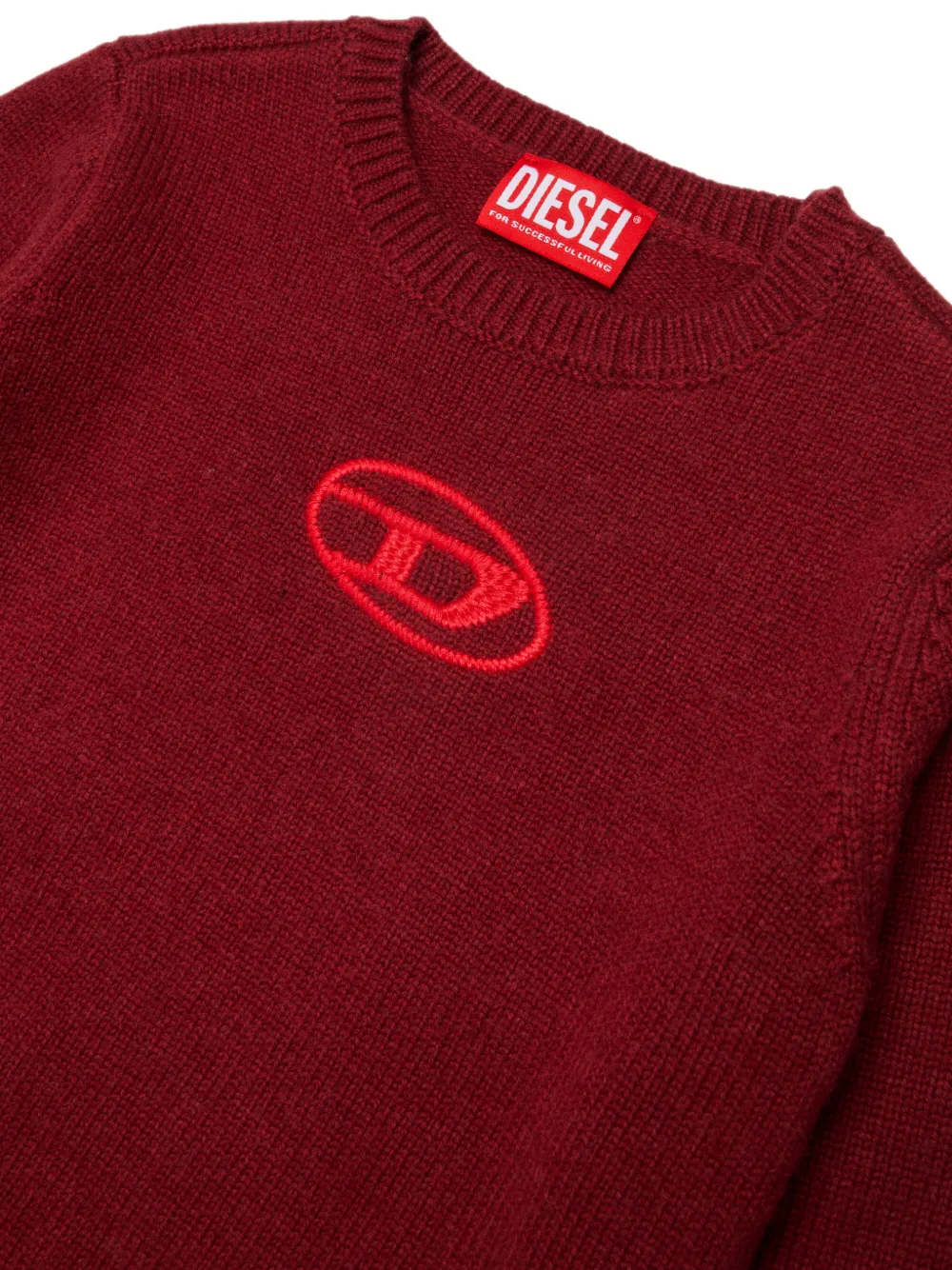 Diesel Kids Trui met geborduurd logo Rood