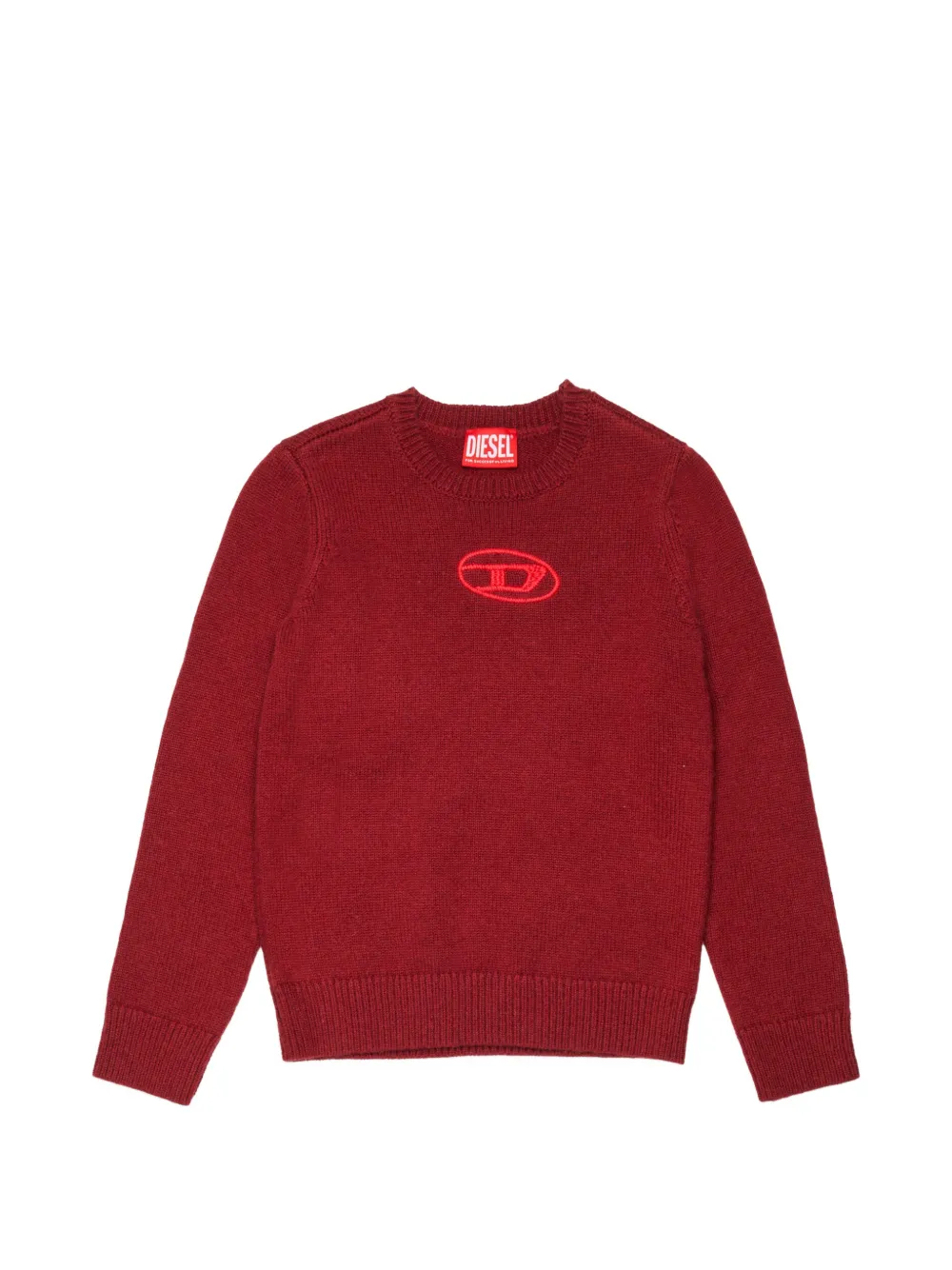 Diesel Kids Maglione con ricamo - Rosso