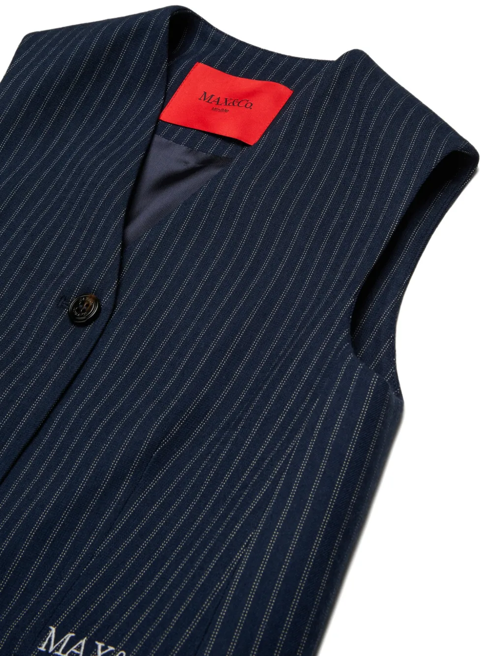 MAX&Co. Kids Gilet met krijtstreep Blauw