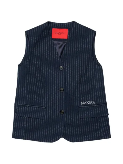 MAX&Co. Kids pinstripe-pattern waistcoat