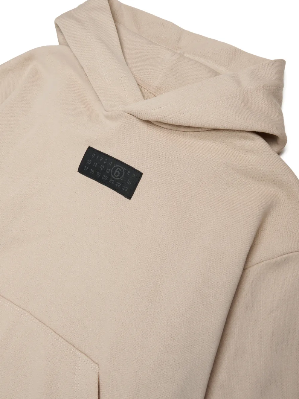 MM6 Maison Margiela Kids Jurk met plooirok en gelaagde hoodie Beige