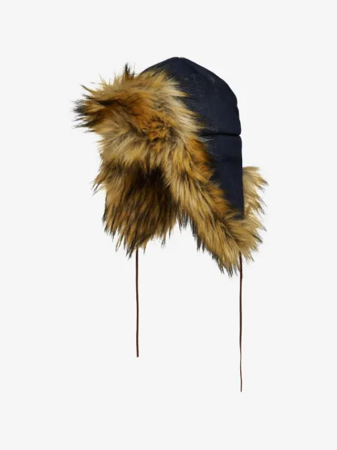 DSQUARED2 KIDS faux-fur-trim denim trapper hat