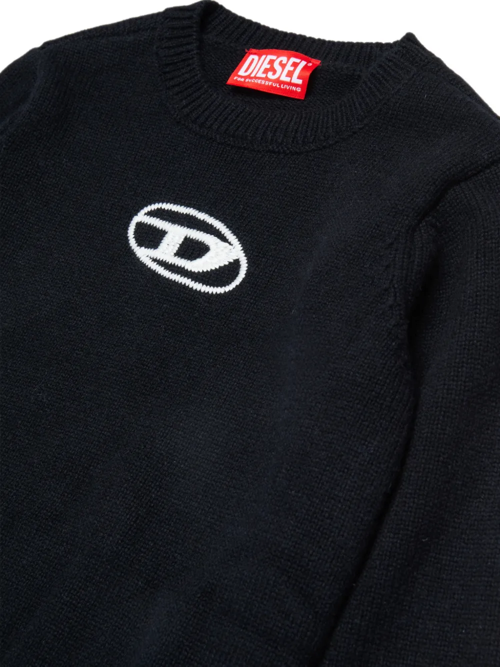 Diesel Kids Oval D sweater Zwart