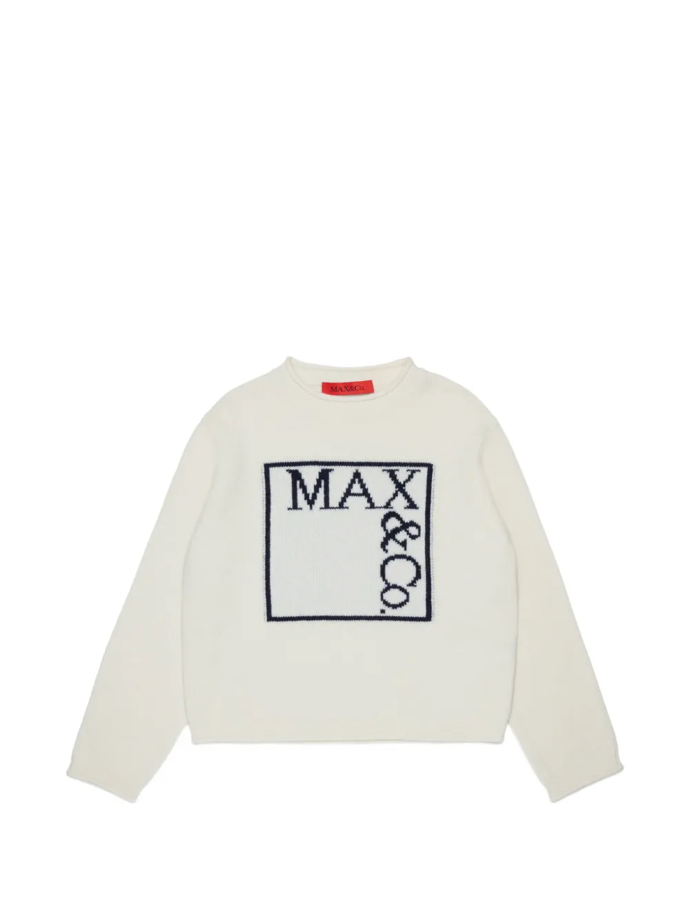 MAX&Co. Kids Maglione con logo - Bianco