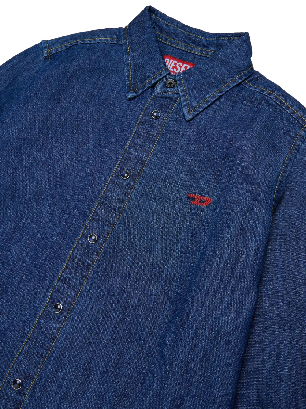 Diesel Kids Shirt met geborduurd logo Blauw