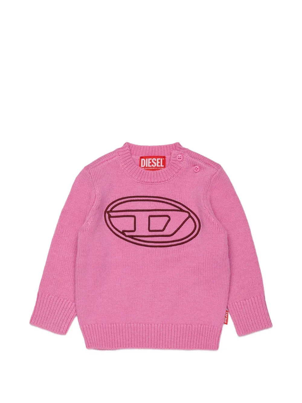 Diesel Kids Maglione con ricamo - Rosa
