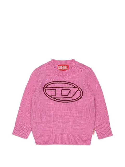 Diesel Kids logo-embroidered sweater