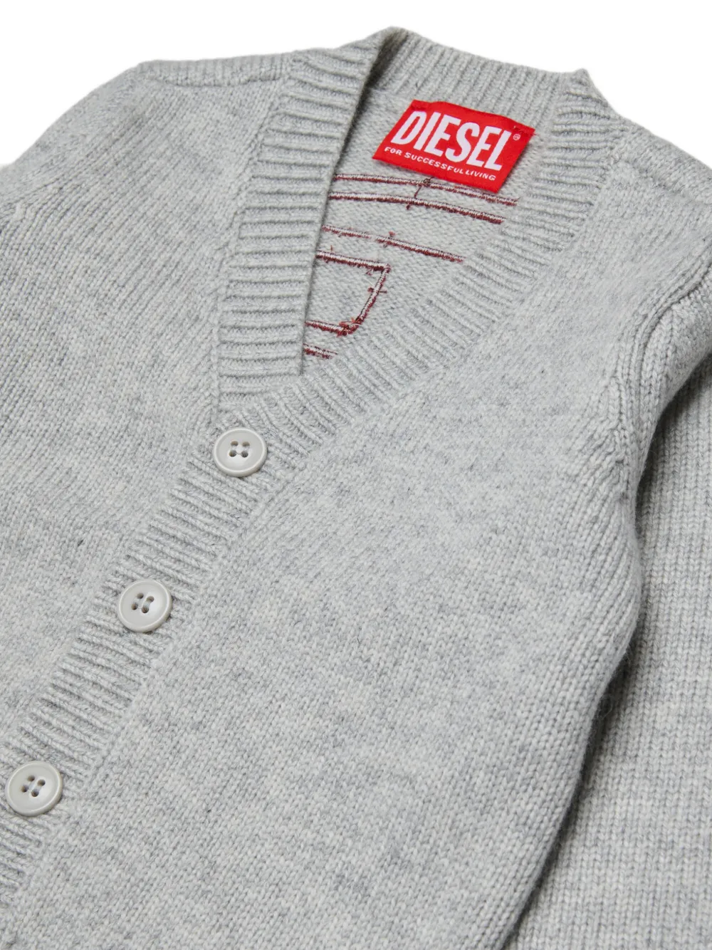 Diesel Kids Vest met geborduurd logo Grijs