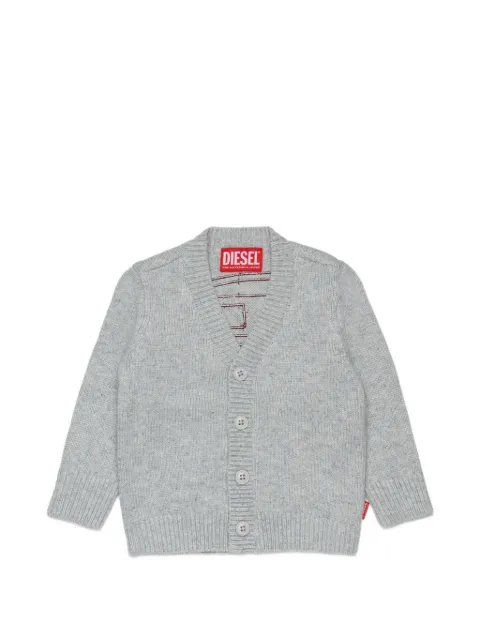 Diesel Kids Bestickter Cardigan mit V-Ausschnitt
