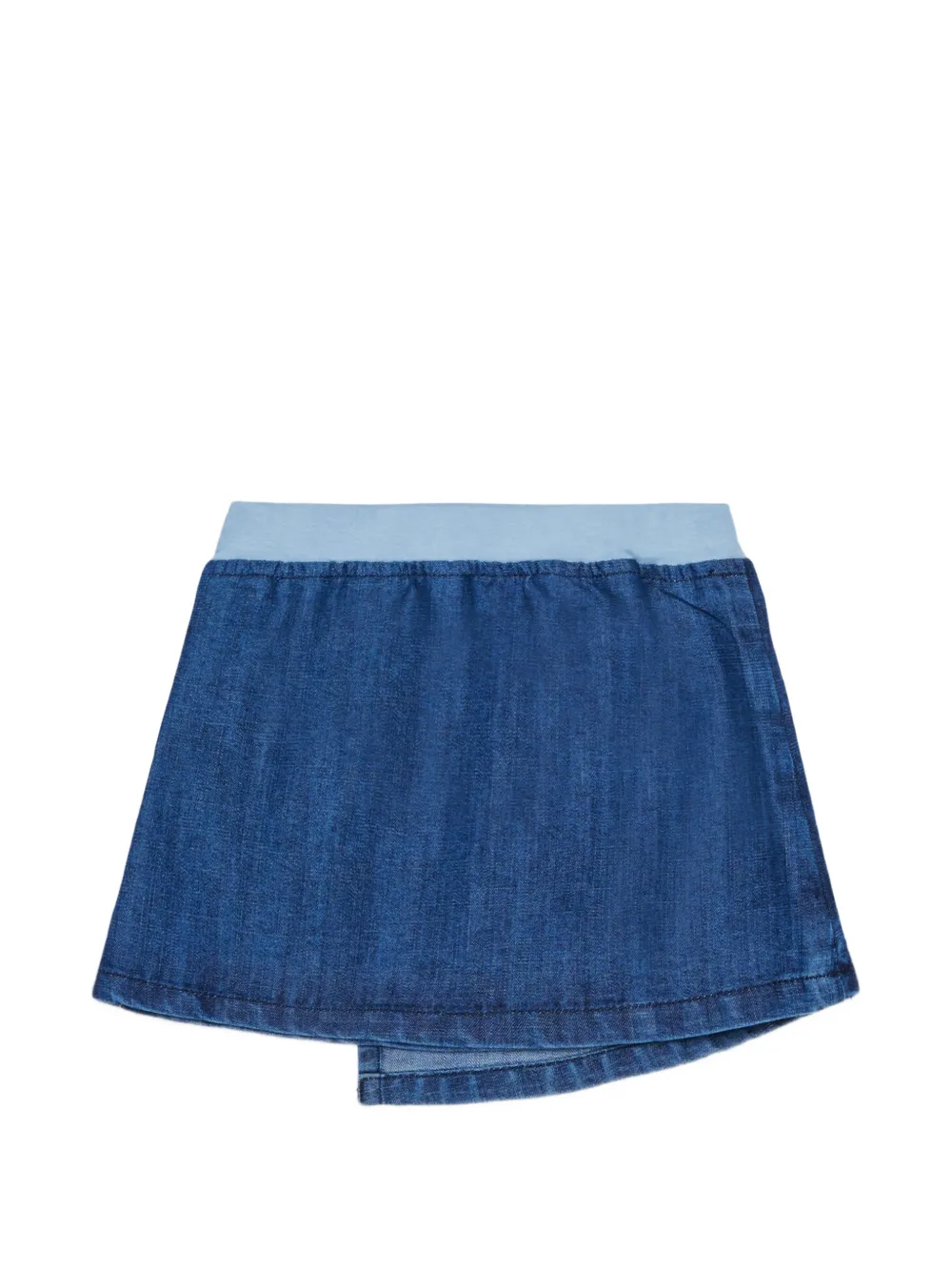Diesel Kids Asymmetrische rok met geborduurd logo Blauw
