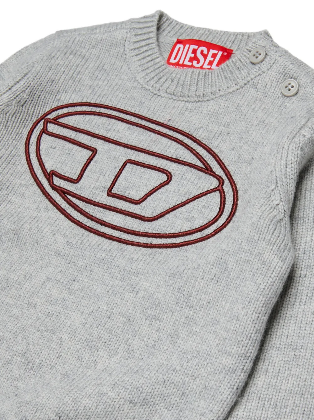 Diesel Kids Trui met geborduurd logo Grijs