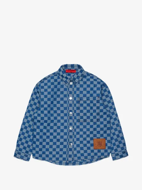 MAX&Co. Kids check-pattern denim shirt