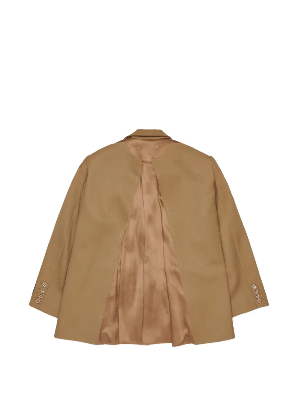 MM6 Maison Margiela Kids Blazer met gekerfde revers en logo-patch Bruin