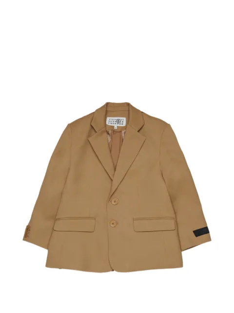 MM6 Maison Margiela Kids logo-patch notched-lapels blazer