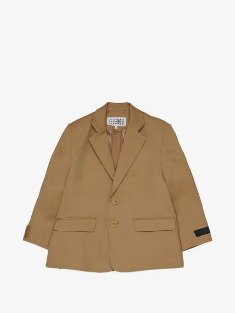 MM6 Maison Margiela Kids logo-patch notched-lapels blazer