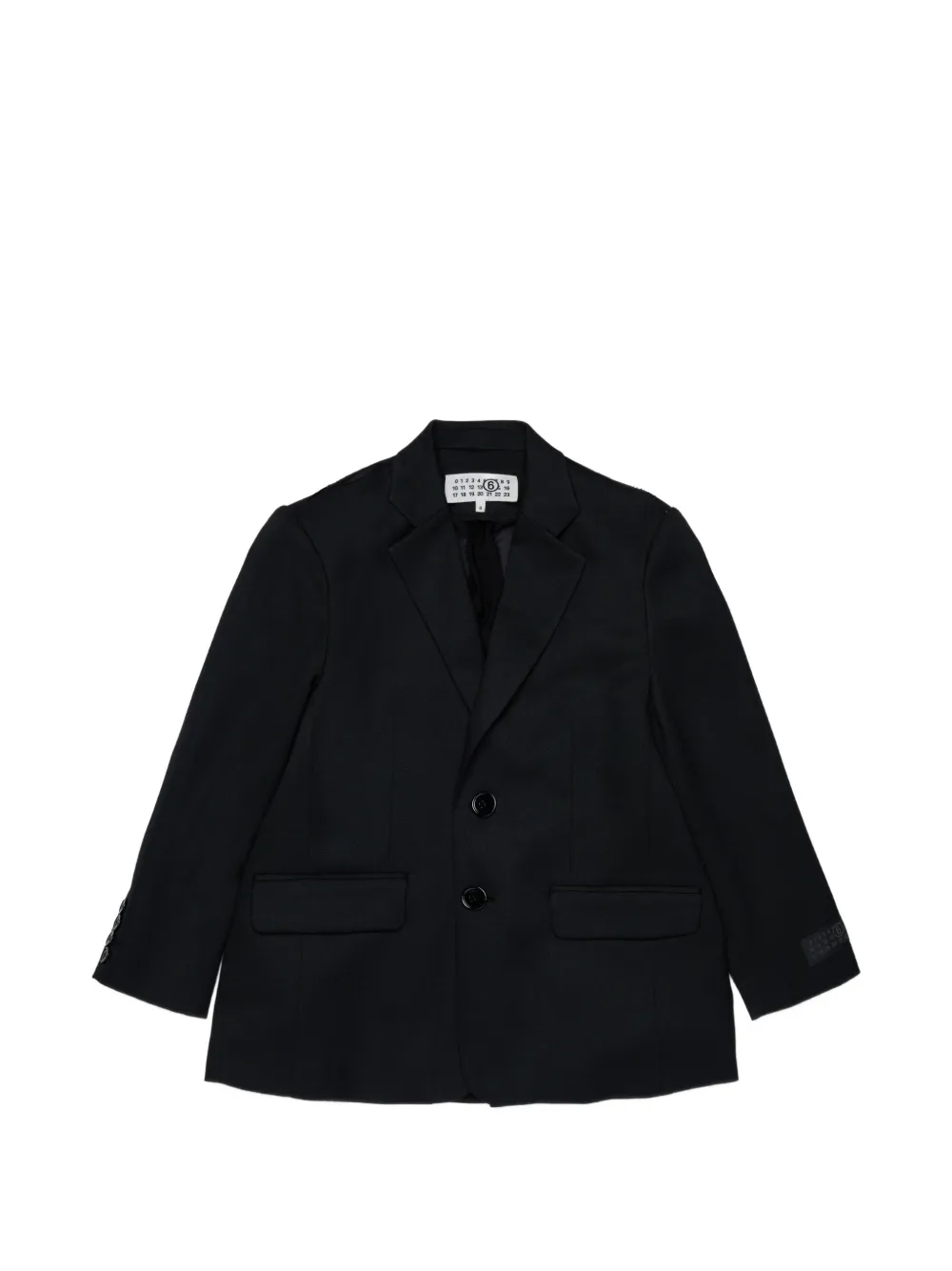 MM6 Maison Margiela Kids Blazer con revers a lancia - Nero