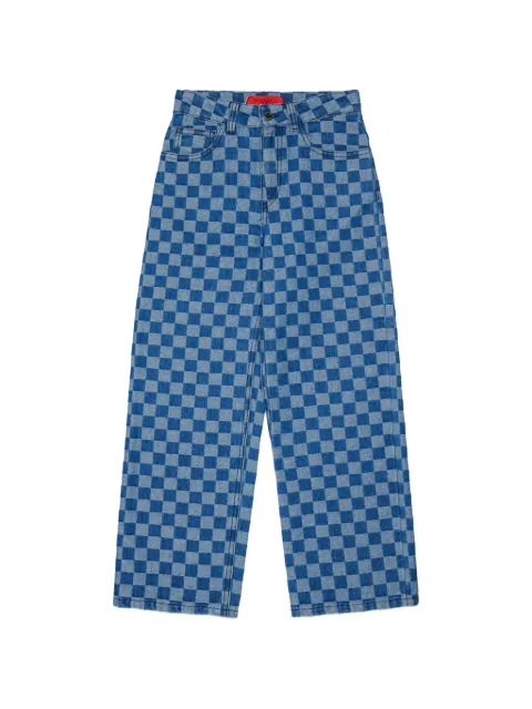 MAX&Co. Kids checkerboard-print jeans