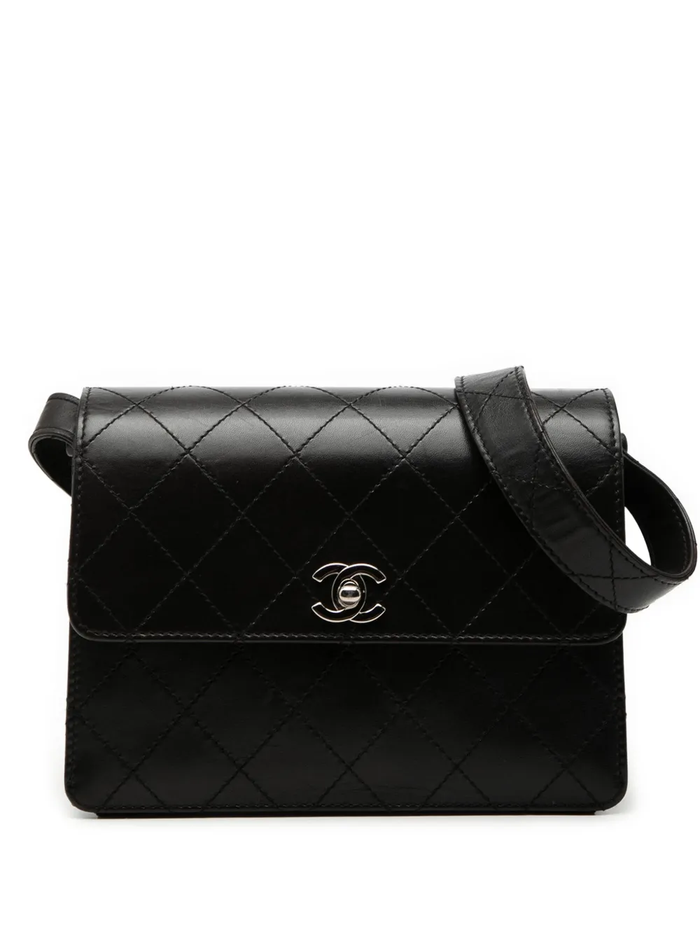 CHANEL Pre-Owned 1997-1999 CC Quilted Lambskin Flap shoulder bag - Schwarz