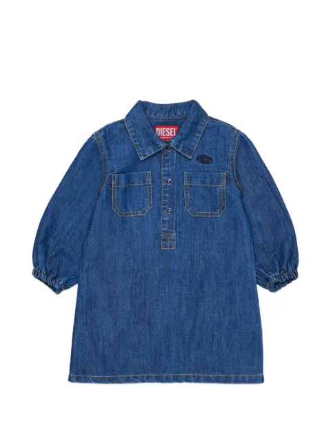 Diesel Kids logo-embroidered denim dress