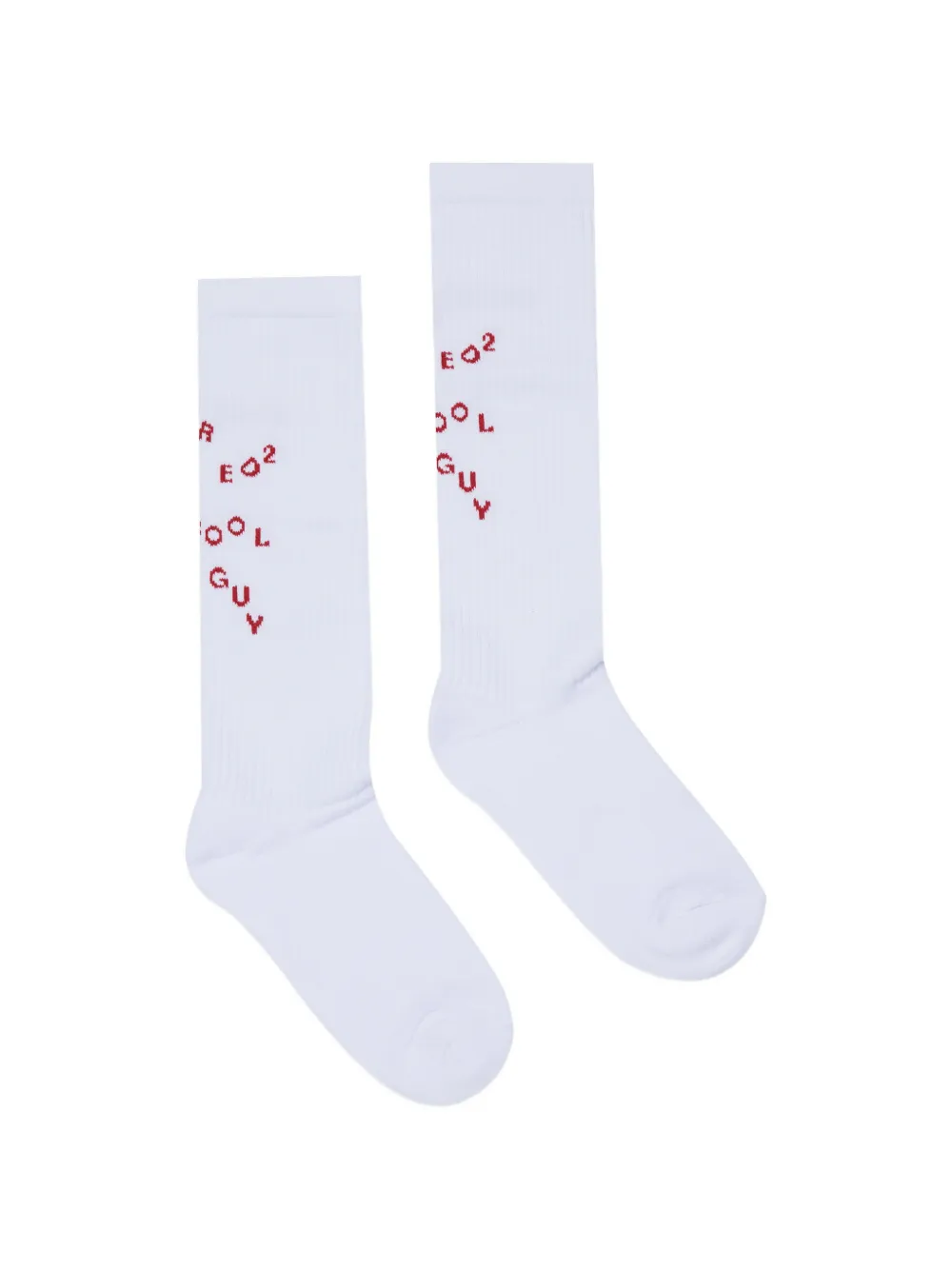 DSQUARED2 KIDS logo-knit ribbed socks - Bianco