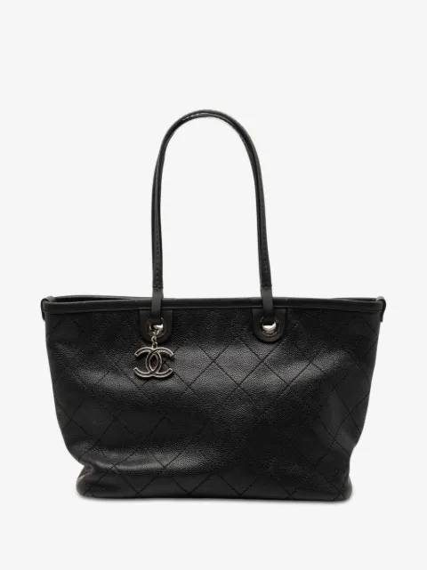 CHANEL Pre-Owned 2014 CC Caviar Wild Stitch On the Road tote bag