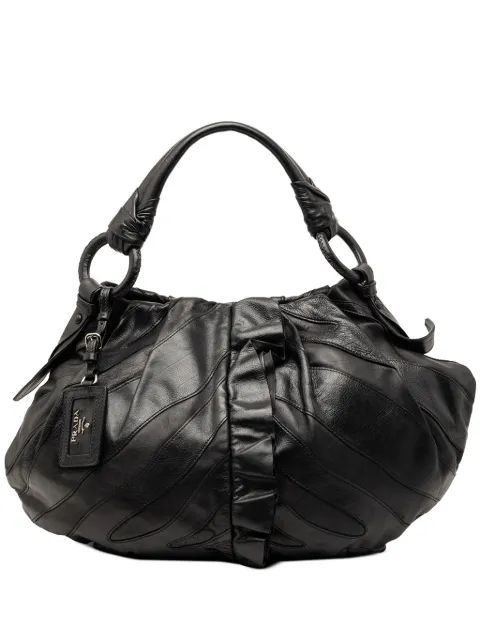 Prada Pre-Owned 2000-2026 Nappa Mordore Ruffle hobo bag