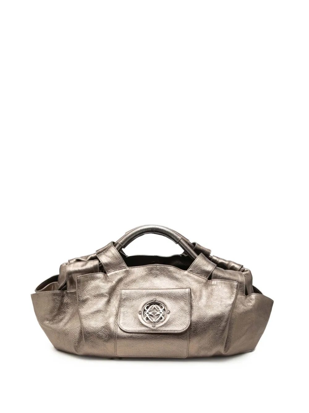 Loewe Pre-Owned 2008 Metallic Nappa Anagram Aire hobo bag - Marrone