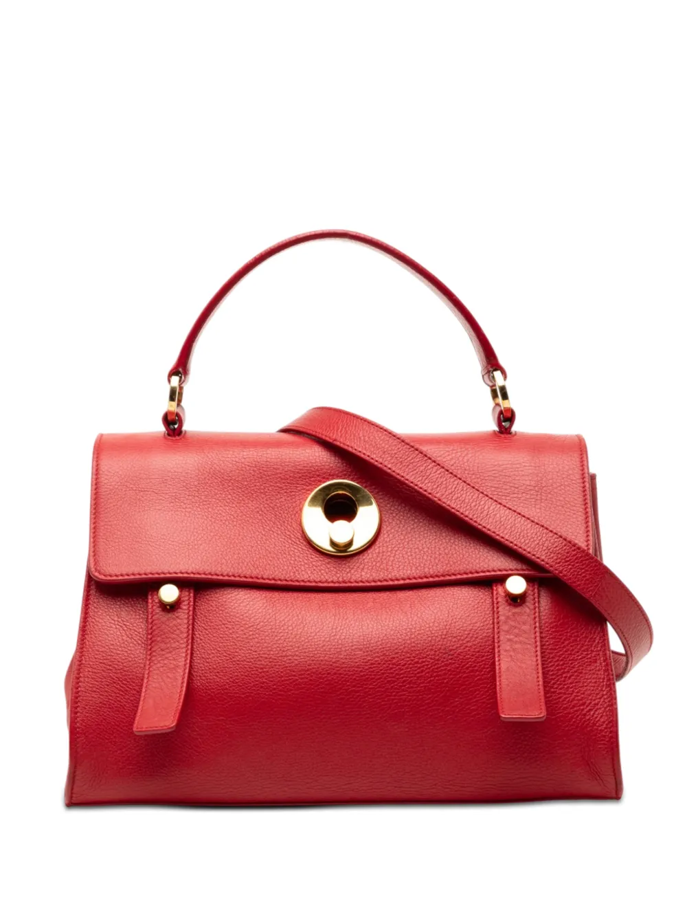 Saint Laurent Pre-Owned 2014 Small Leather Muse Two satchel - Rosso