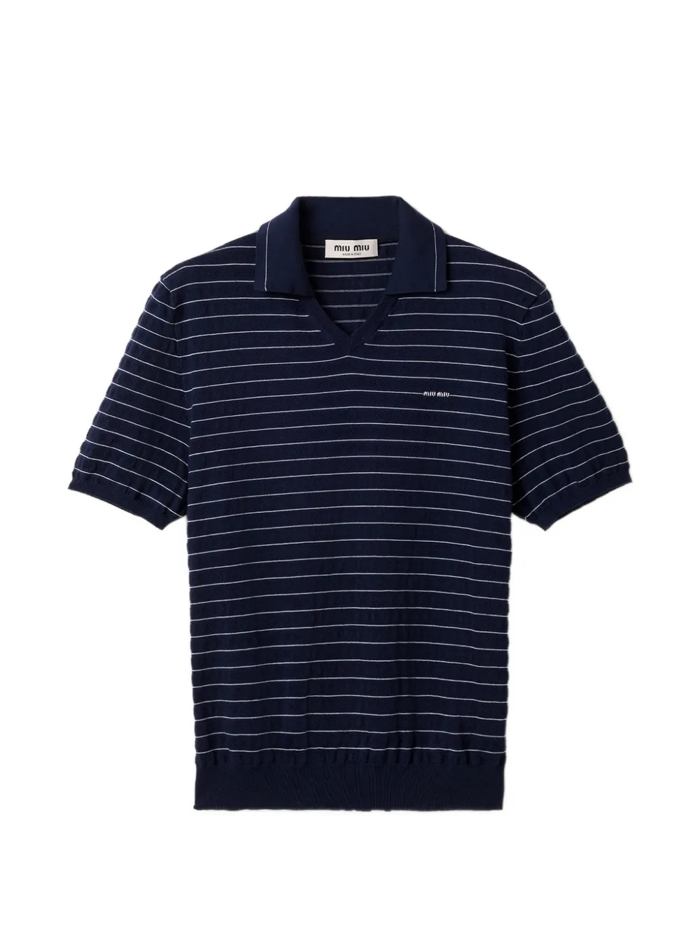 Miu Miu cotton V-neck sweater - Blue