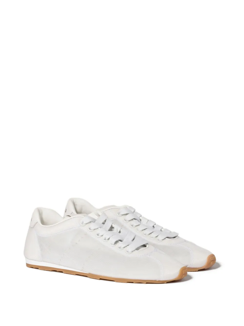 Miu Plume mesh sneakers Wit