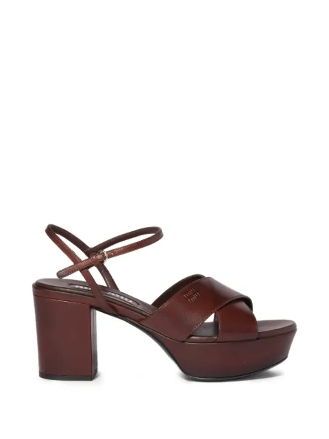 Miu Miu leather platform sandals