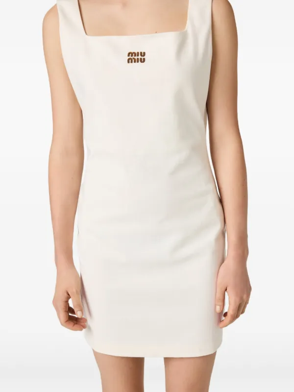 Miu Miu ジャージードレス | ホワイト | FARFETCH JP