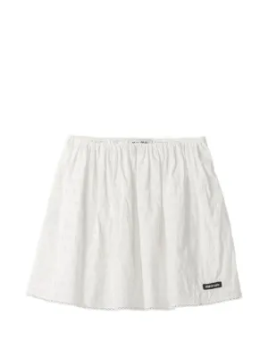 Miu Miu ミニスカート | ホワイト | FARFETCH JP