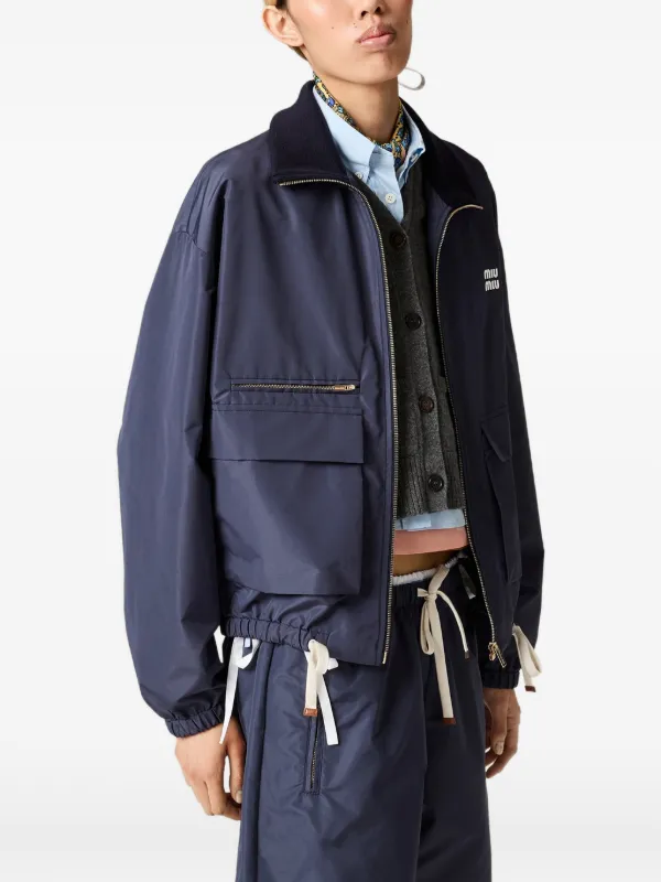 Miu Miu ジップアップ ジャケット | ブルー | FARFETCH JP