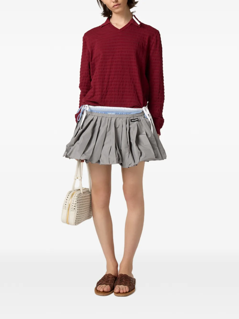 Miu Trui met V-hals Rood