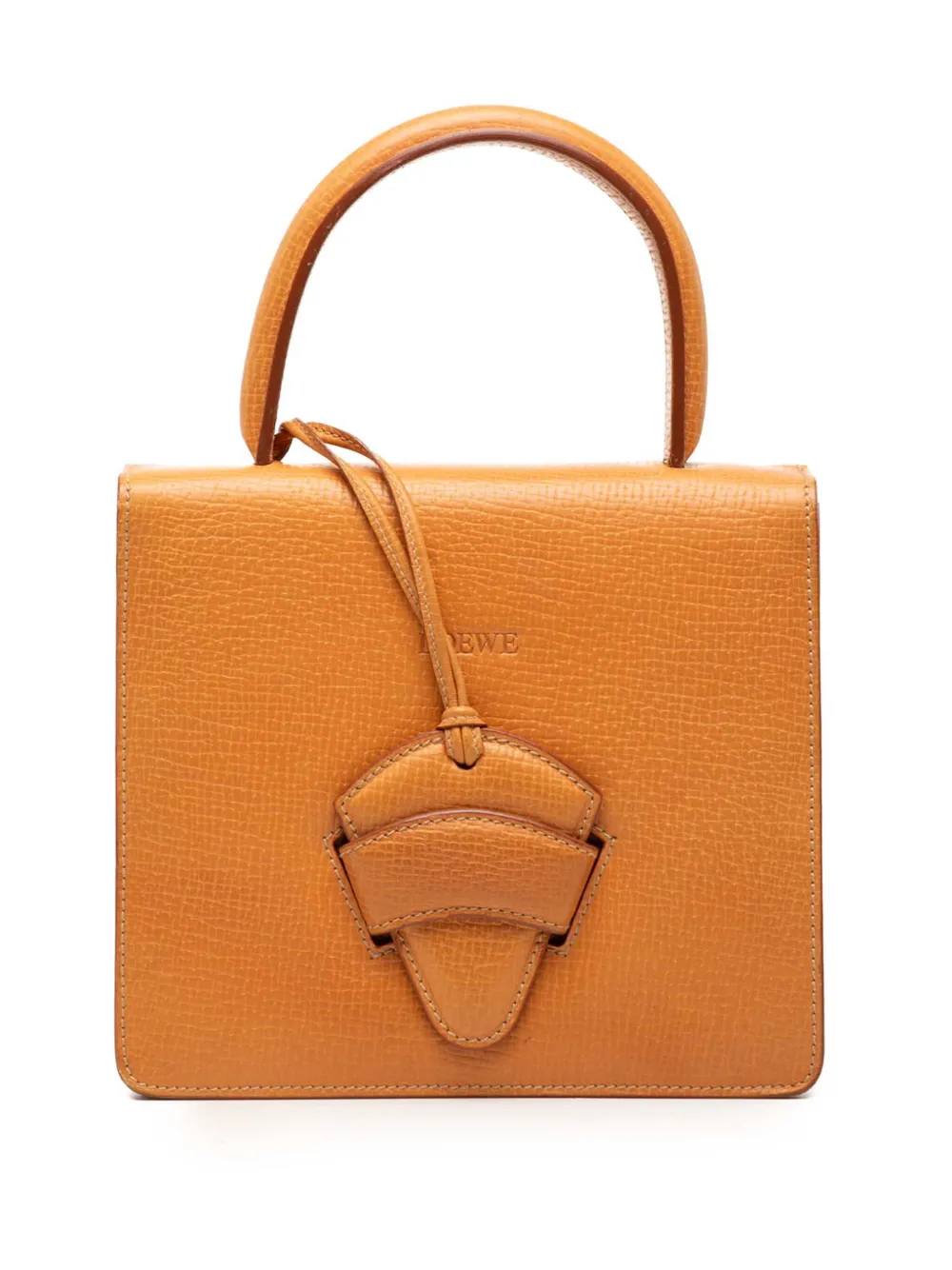 Loewe Pre-Owned 20th Century Textured Leather Barcelona Top Handle Bag satchel - Braun