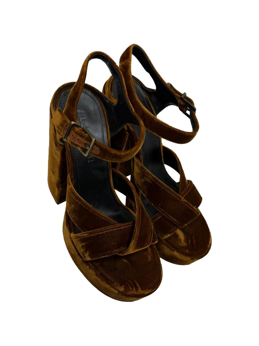 Jil Sander Pre-Owned Twisted platform sandals - Marrone