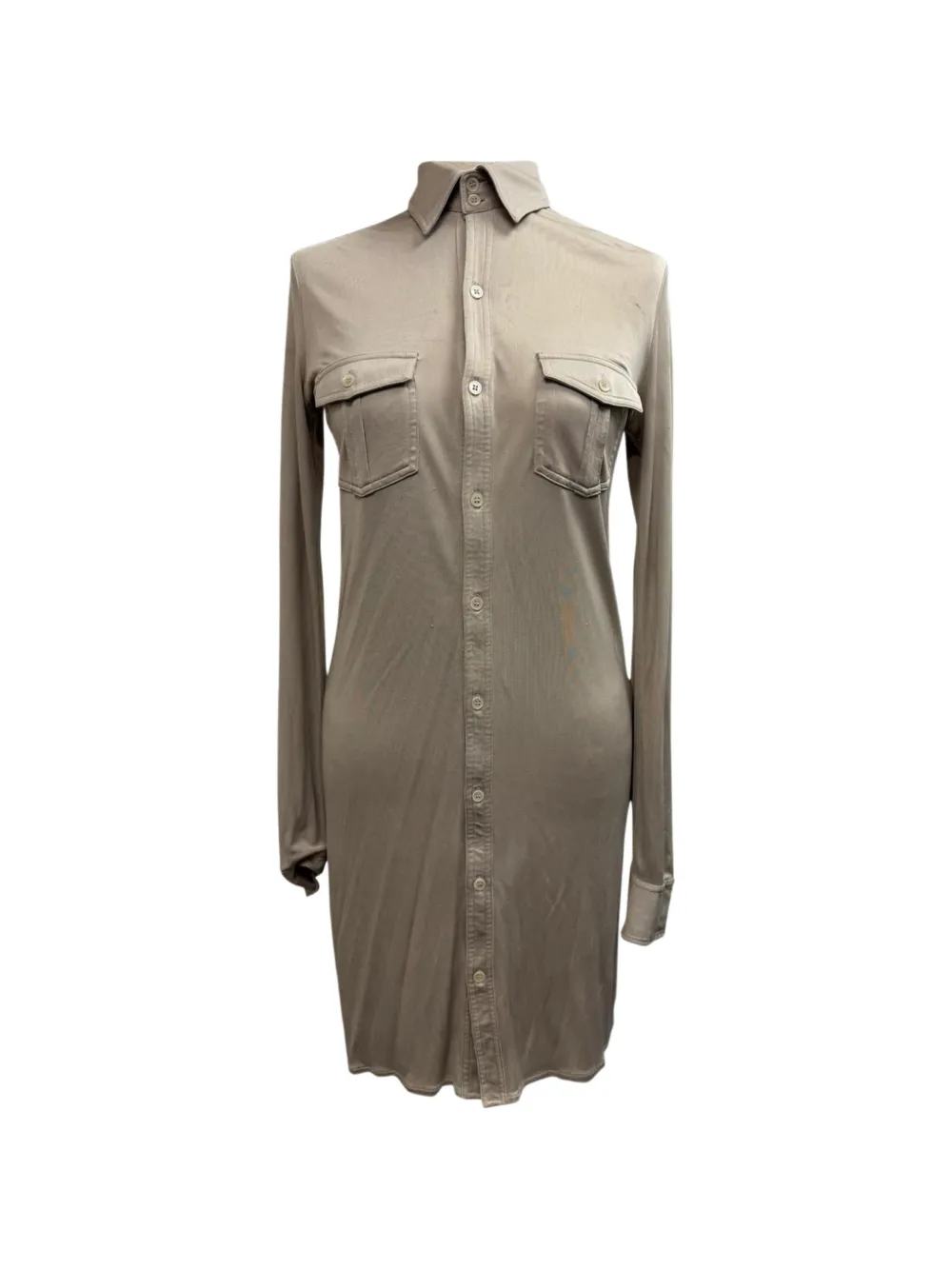 Balenciaga Pre-Owned button-down shirt dress - Nude