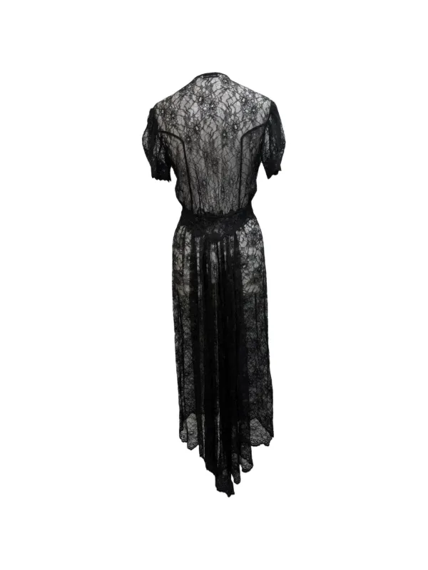 paco rabanne black lace dress rabanne Long Dress
