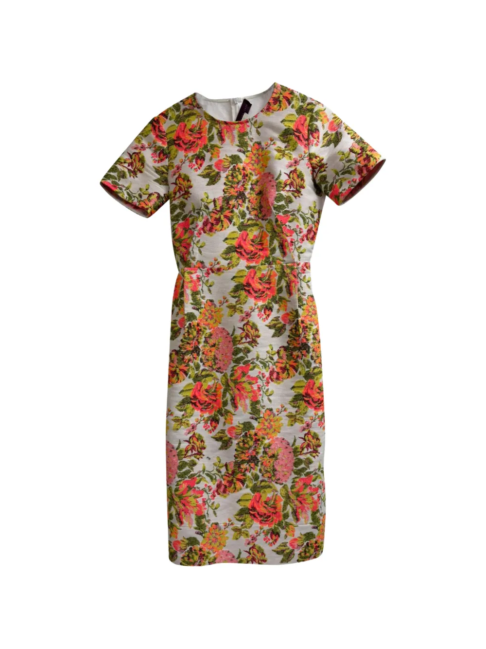 Stella McCartney Pre-Owned Floral jacquard dress - Bianco