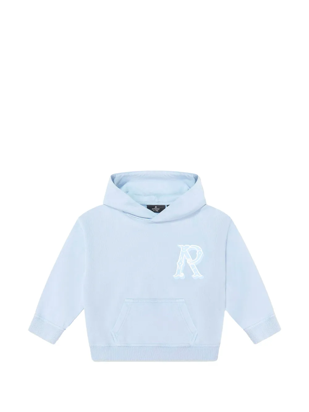 REPRESENT MINI logo-print cotton hoodie - Blu