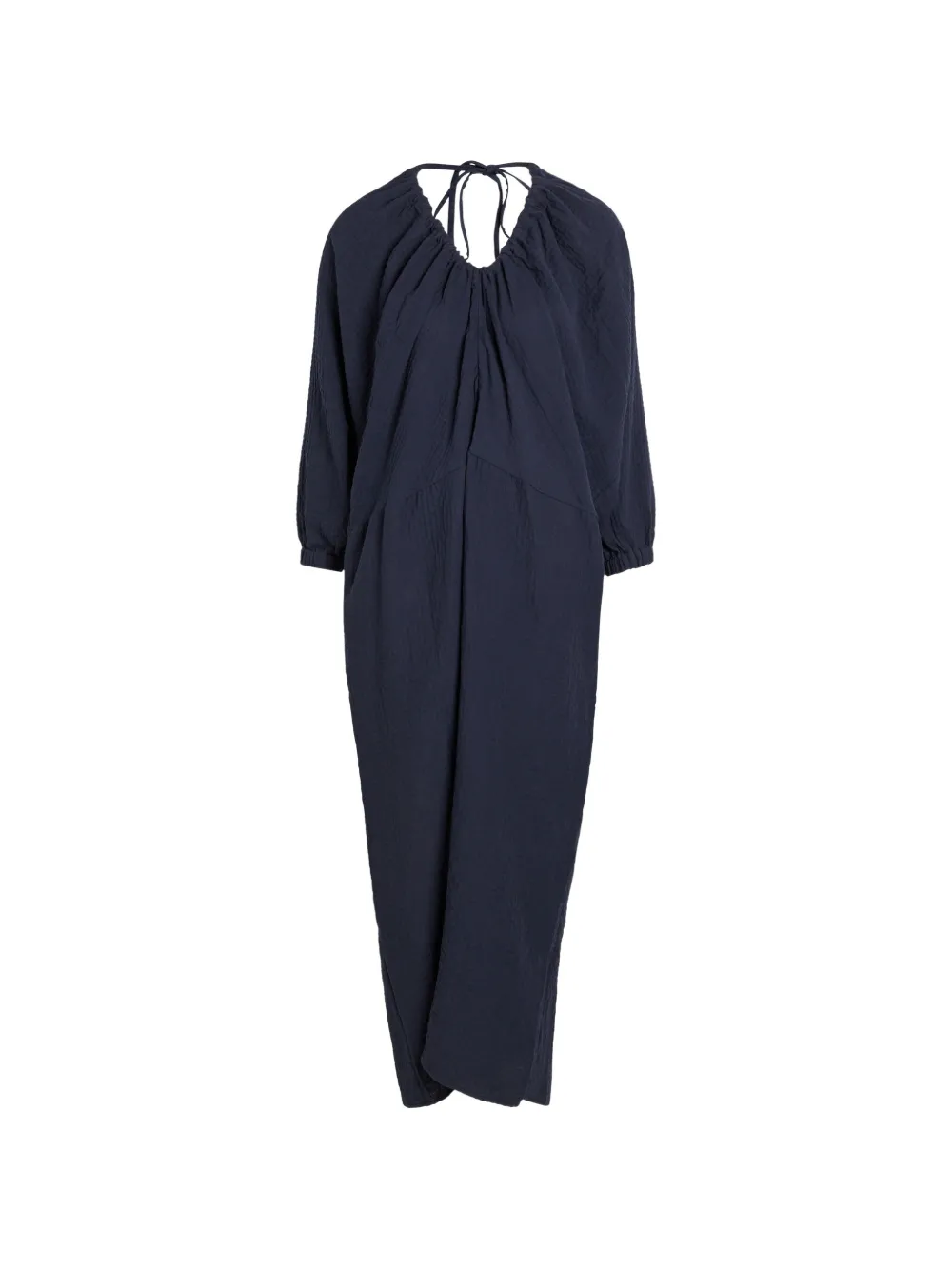 AKYN ruched midi tie-fastening dress - Blu